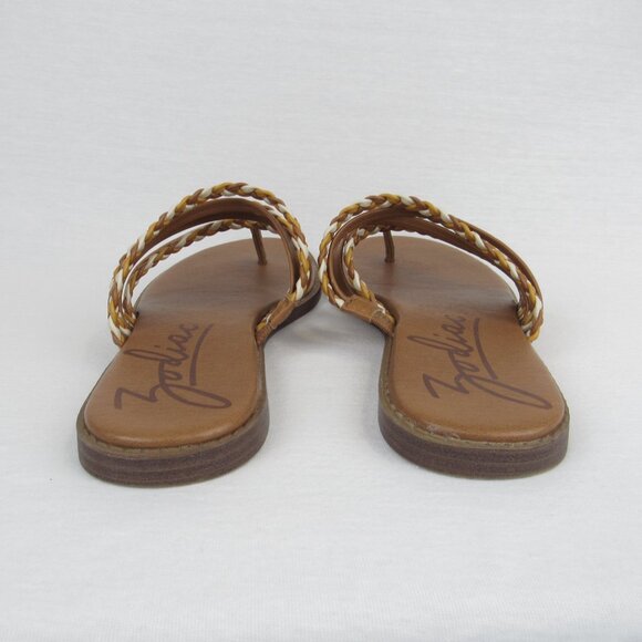 Zodiac Women’s Size 10 Tan Woven Cary Braided Multi Strap Casual Thong Sandals - Picture 5 of 15